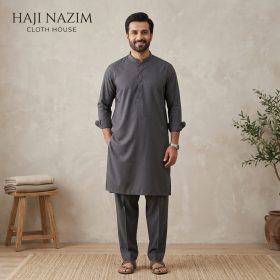 Premium Soft Cotton Mens Charcoal Suit